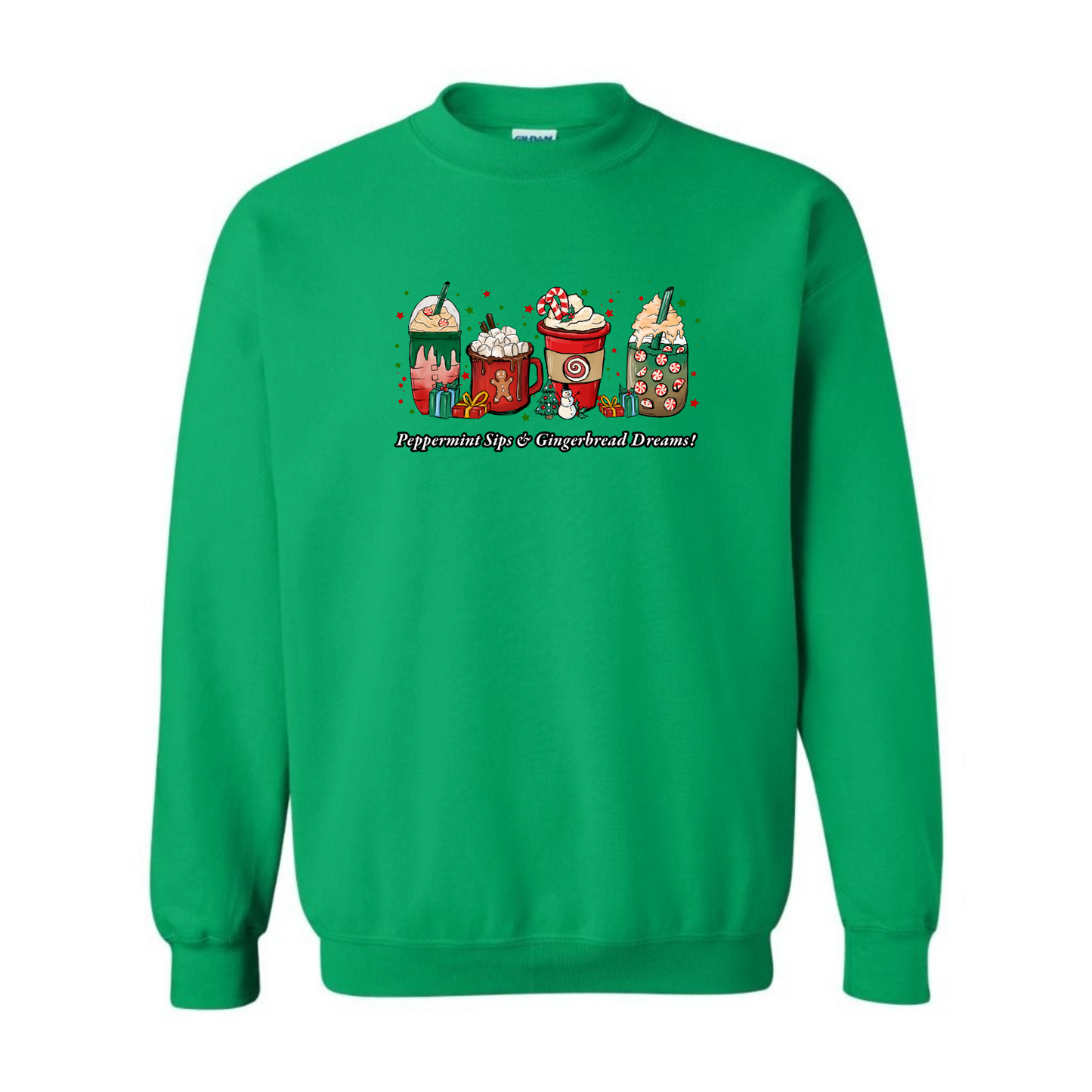 Women's Peppermint Sips & Gingerbread Dreams! Sweatshirt
