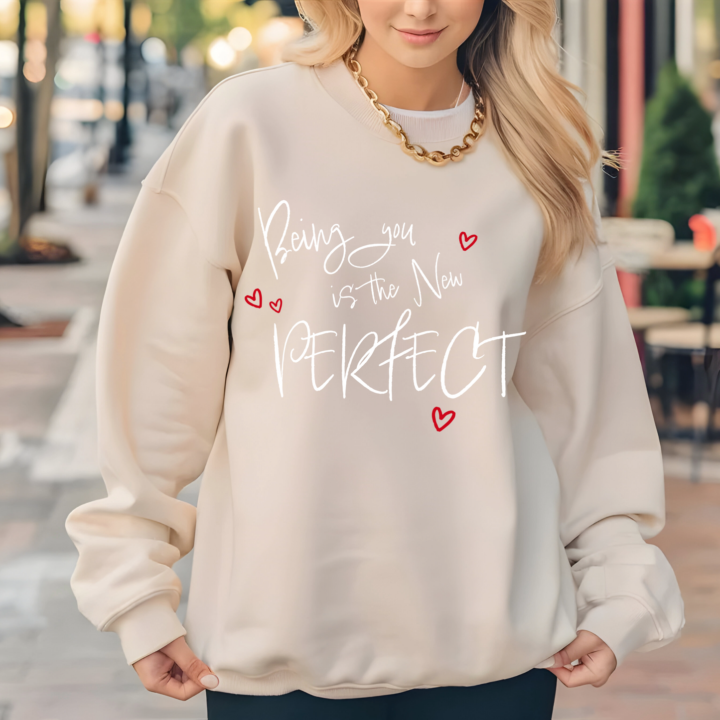 Women's Being you is the New Perfect - White