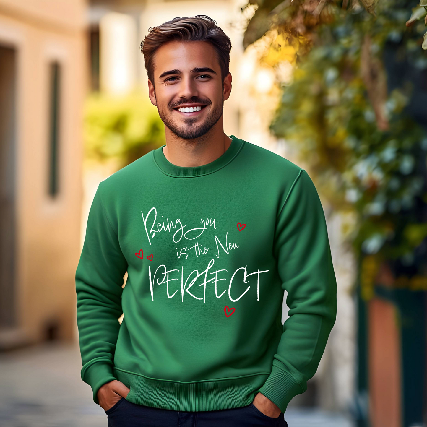 Men's Being you is the New Perfect - White