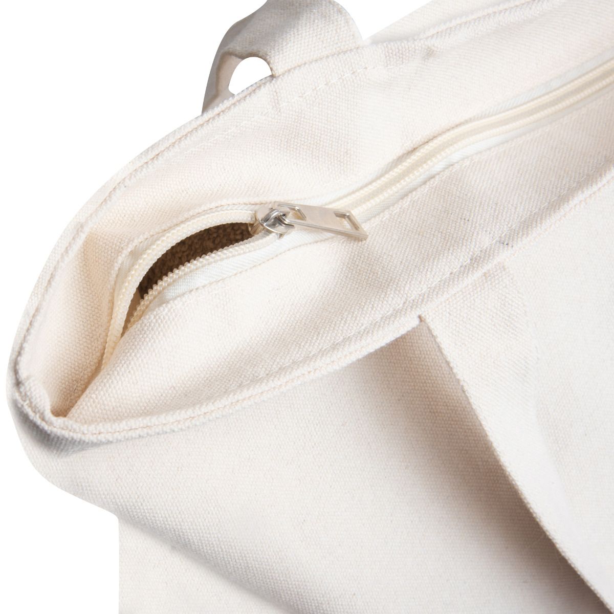 Chase the Horizon Jumbo Zippered Tote Bag - Natural