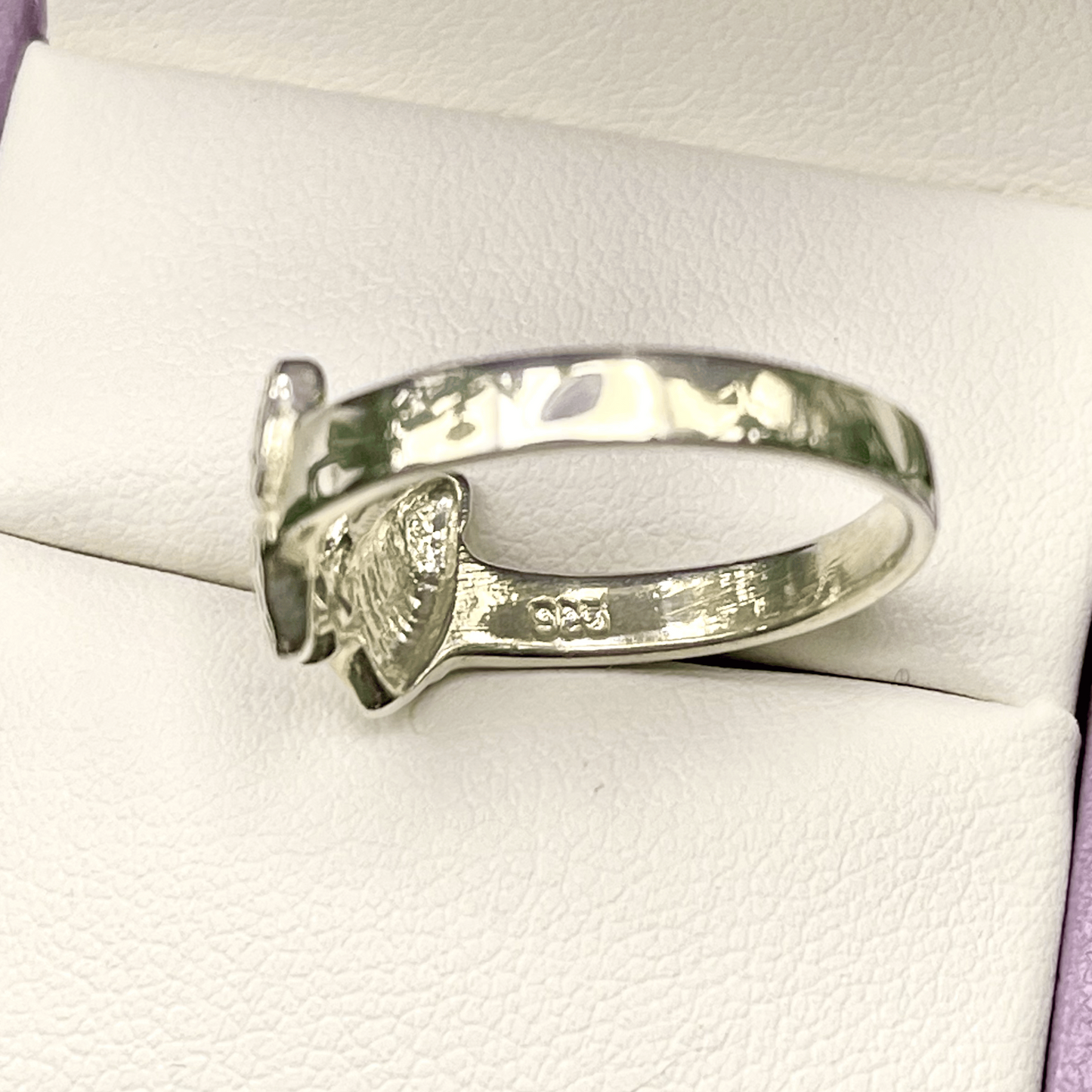 Women’s Sterling Silver Butterfly Ring – Elegant & Symbolic (US Size 8.5 and 6.5)