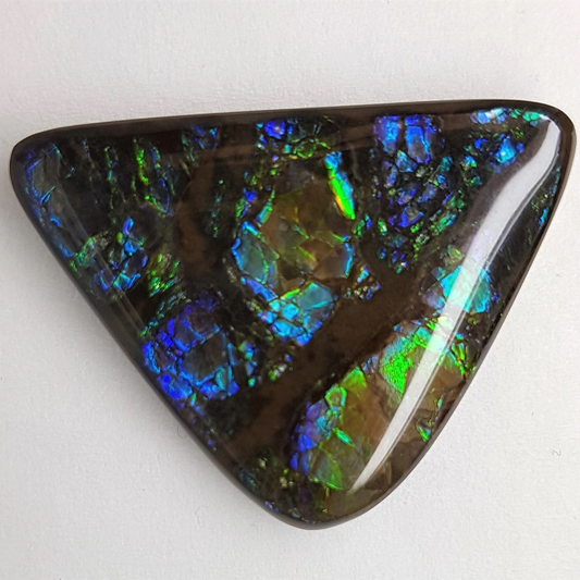 Genuine Canadian 27x29mm A-Grade Free-Form Ammolite Gemstone – Blue & Green