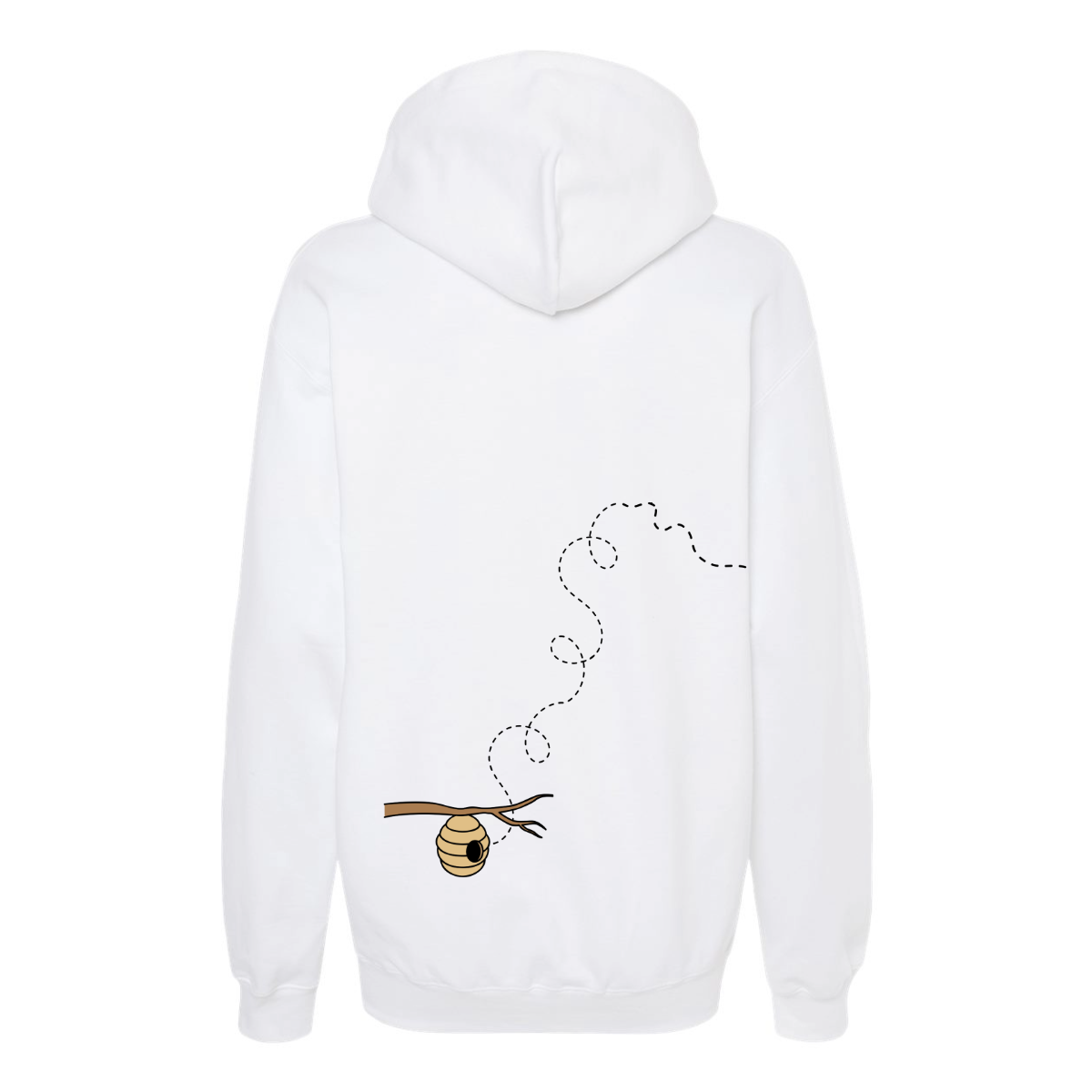 Men's Flying Bee Oversized Hoodie - Black