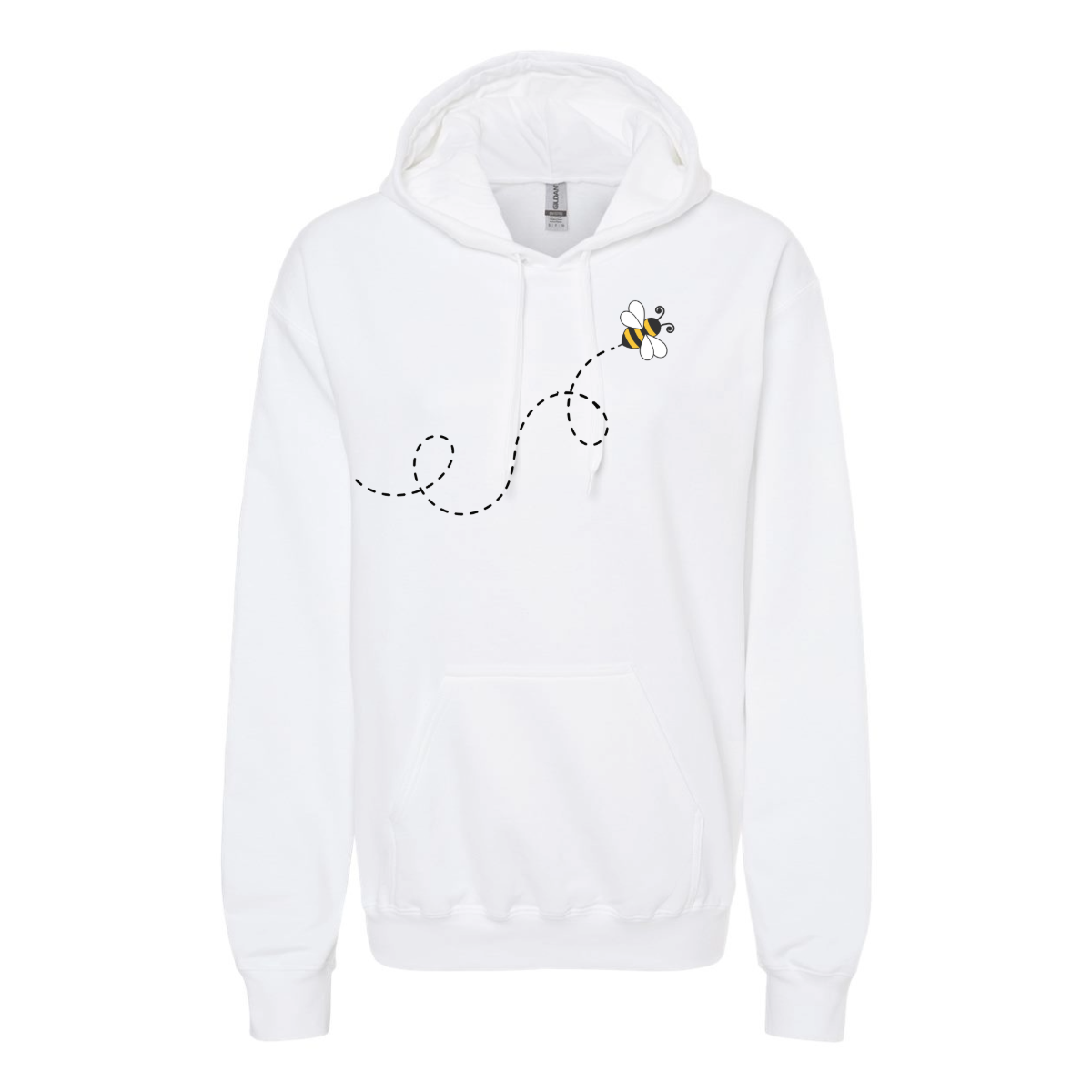 Men's Flying Bee Oversized Hoodie - Black