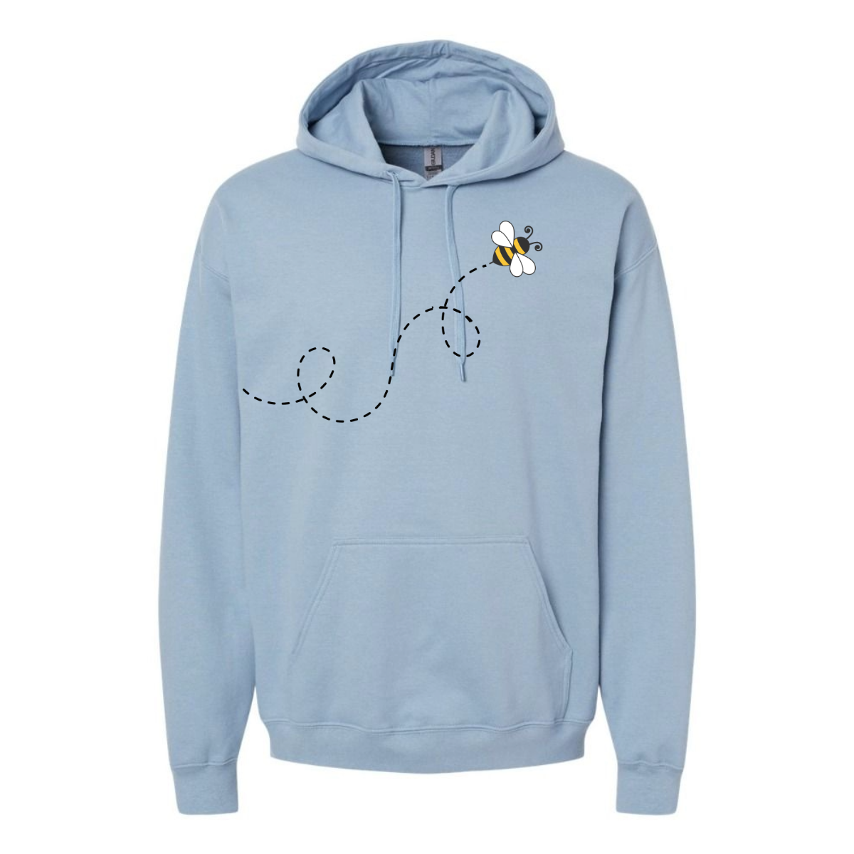 Men's Flying Bee Oversized Hoodie - Black