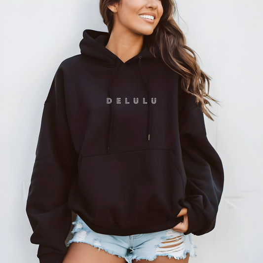 Women's Delulu Oversized Hoodie - White