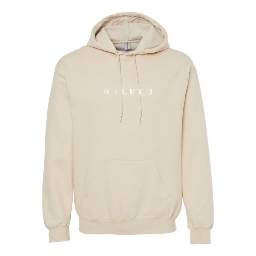 Men's Delulu Oversized Hoodie - White
