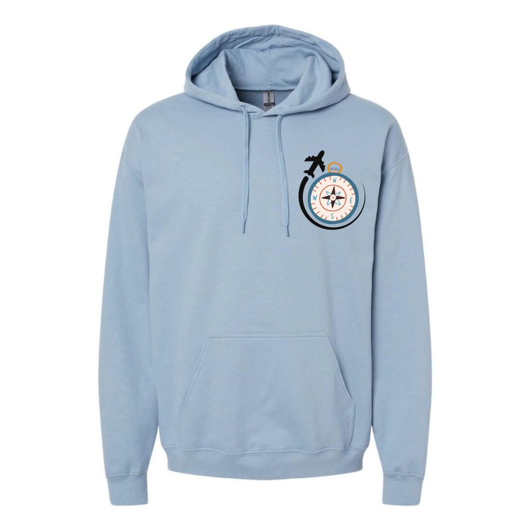 Taking Off on the Next Expedition Hoodie – Double-Sided Travel Sweatshirt – Unisex Midweight Adventure Pullover