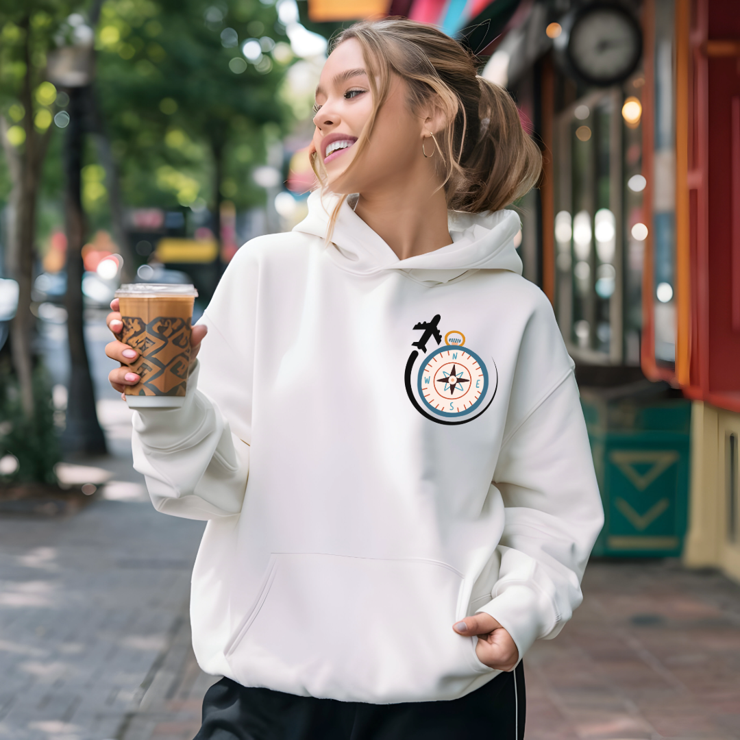 Taking Off on the Next Expedition Hoodie – Double-Sided Travel Sweatshirt – Unisex Midweight Adventure Pullover