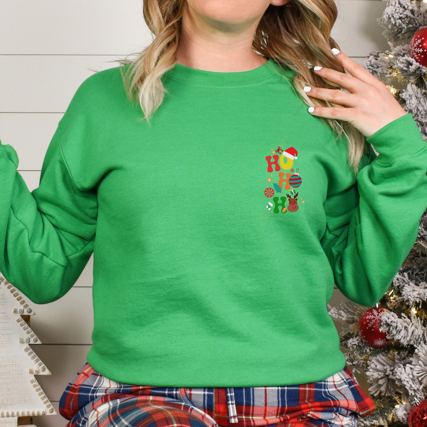 Women's Ho Ho Ho Front & Back Sweatshirt