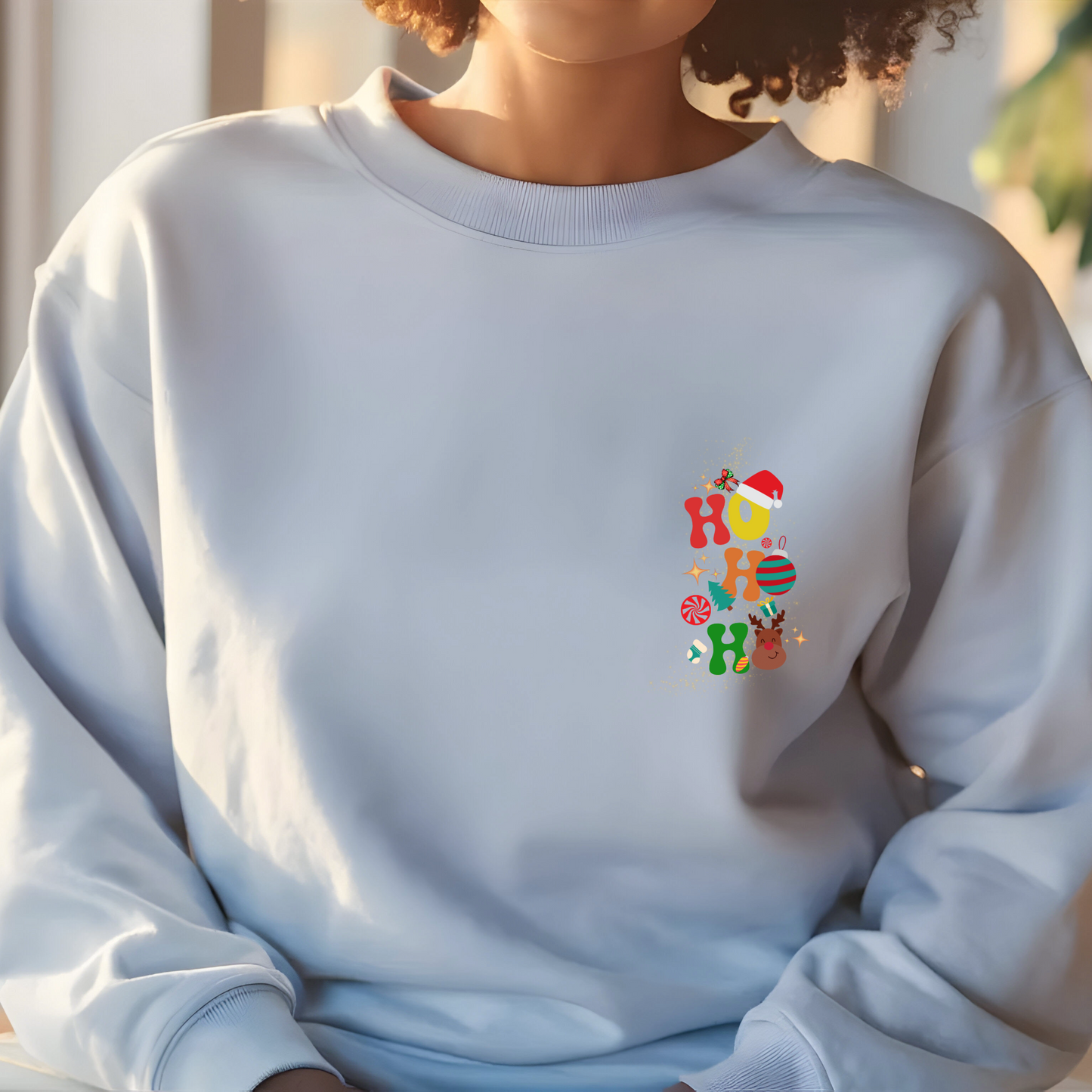 Women's Ho Ho Ho Front & Back Sweatshirt