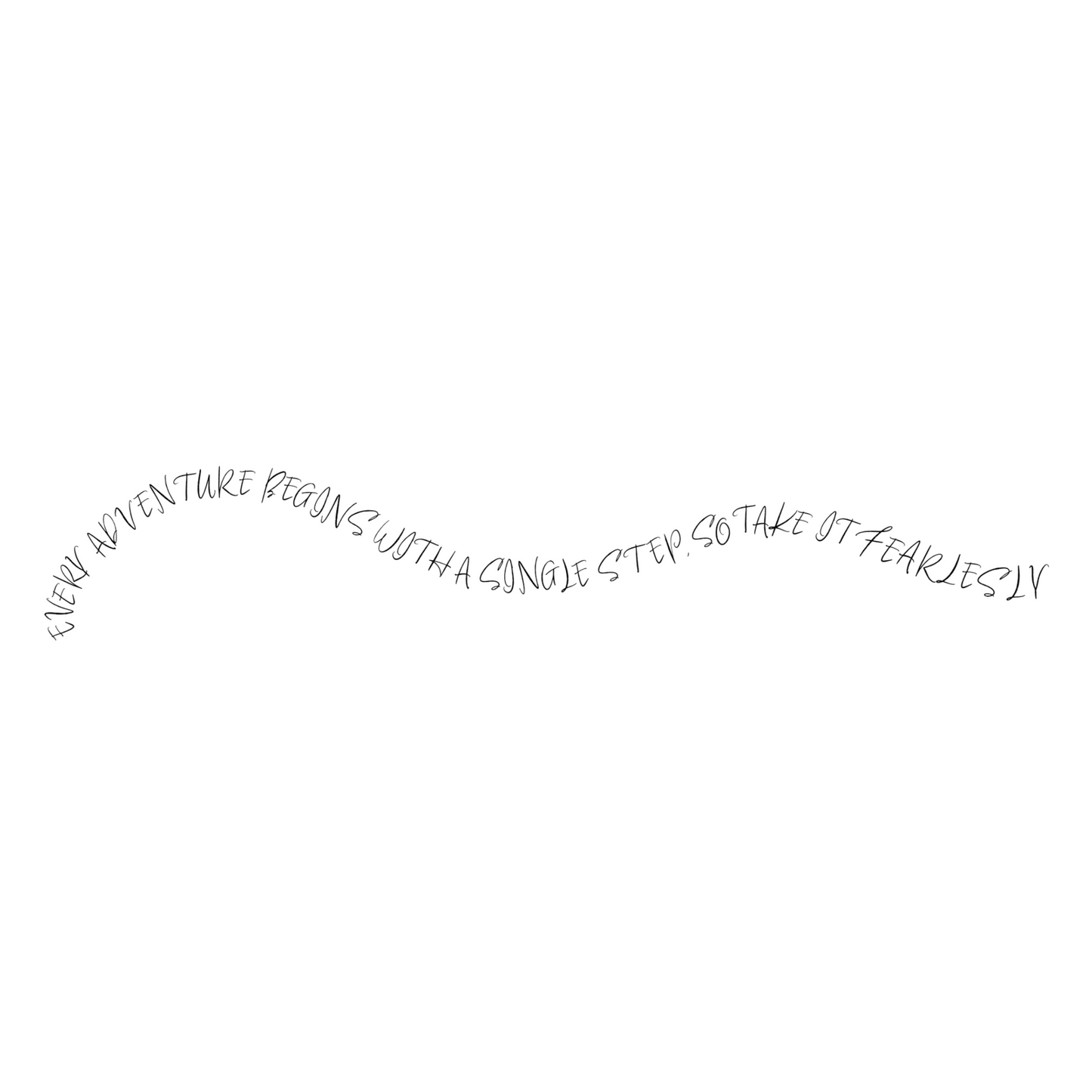 Women's "Every Adventure Begins with" Front and Back Design Sweatshirt - Black