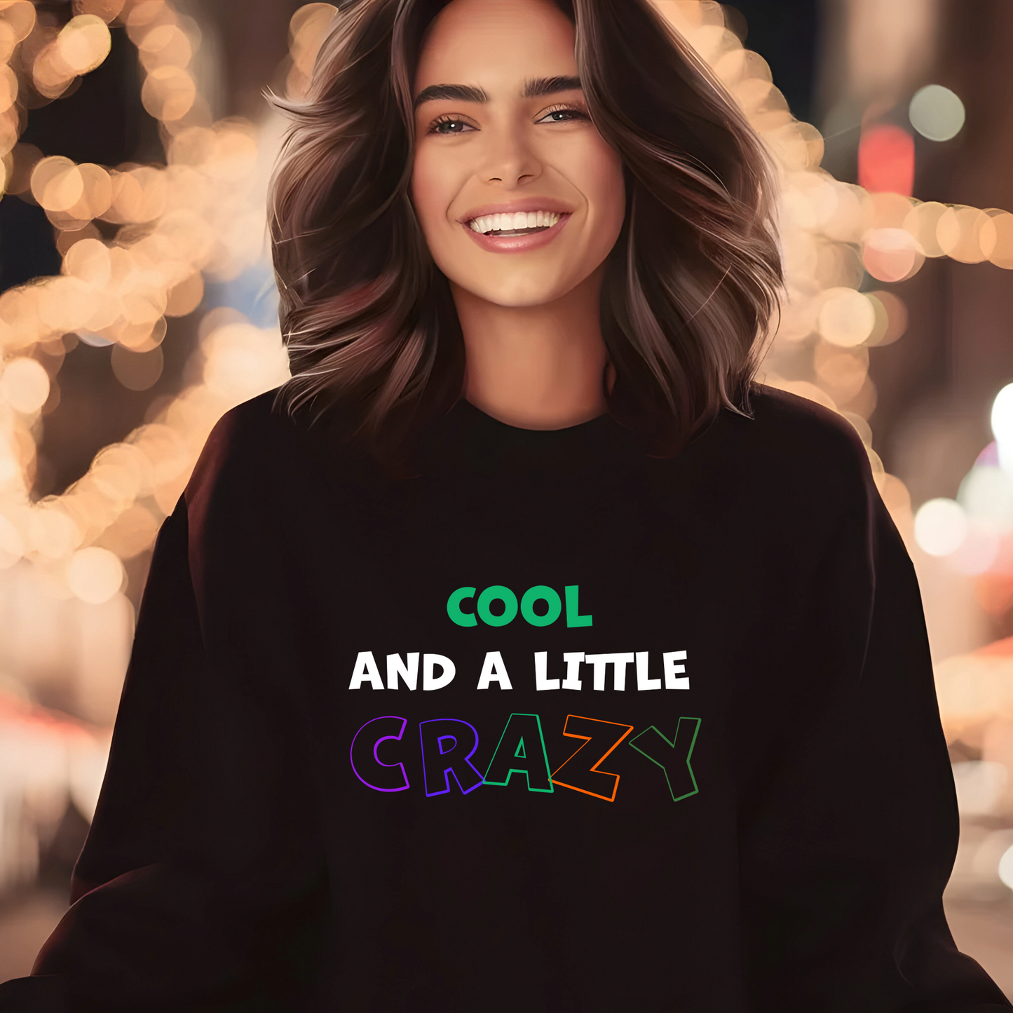 Women's Cool and a Little Crazy Sweatshirt - White