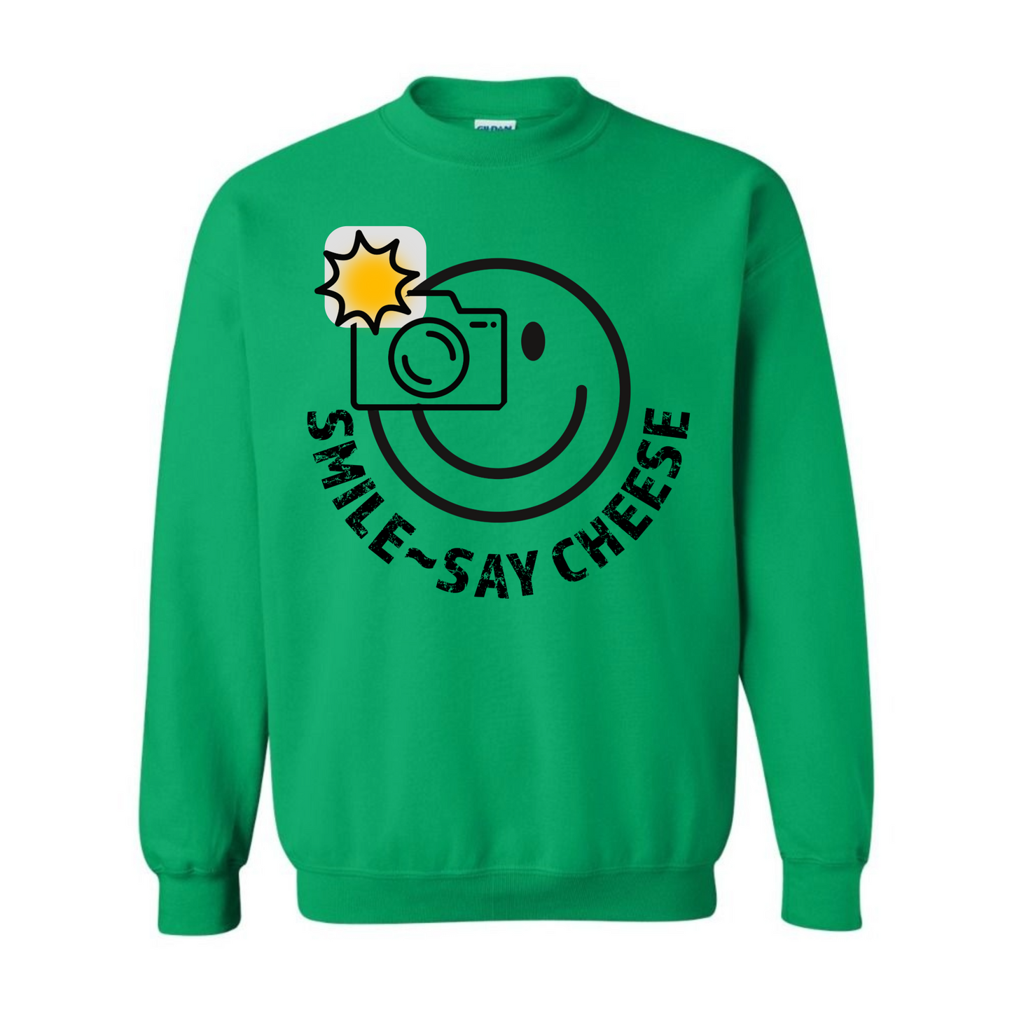 Women's Smile ~ Say Cheese Sweatshirt - Black