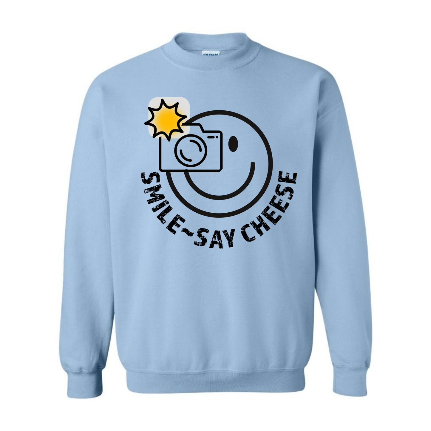 Women's Smile ~ Say Cheese Sweatshirt - Black