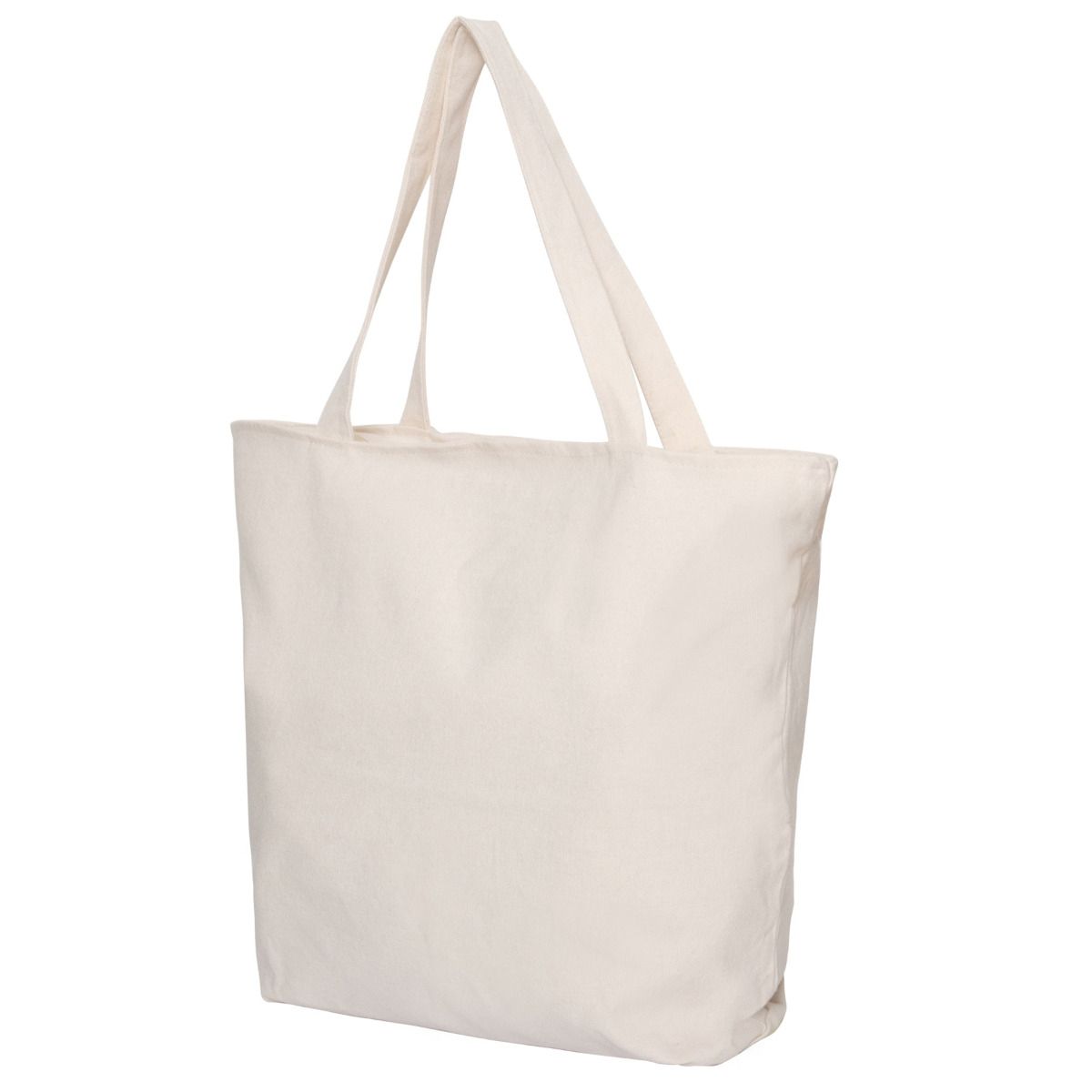 Chase the Horizon Jumbo Zippered Tote Bag - Natural