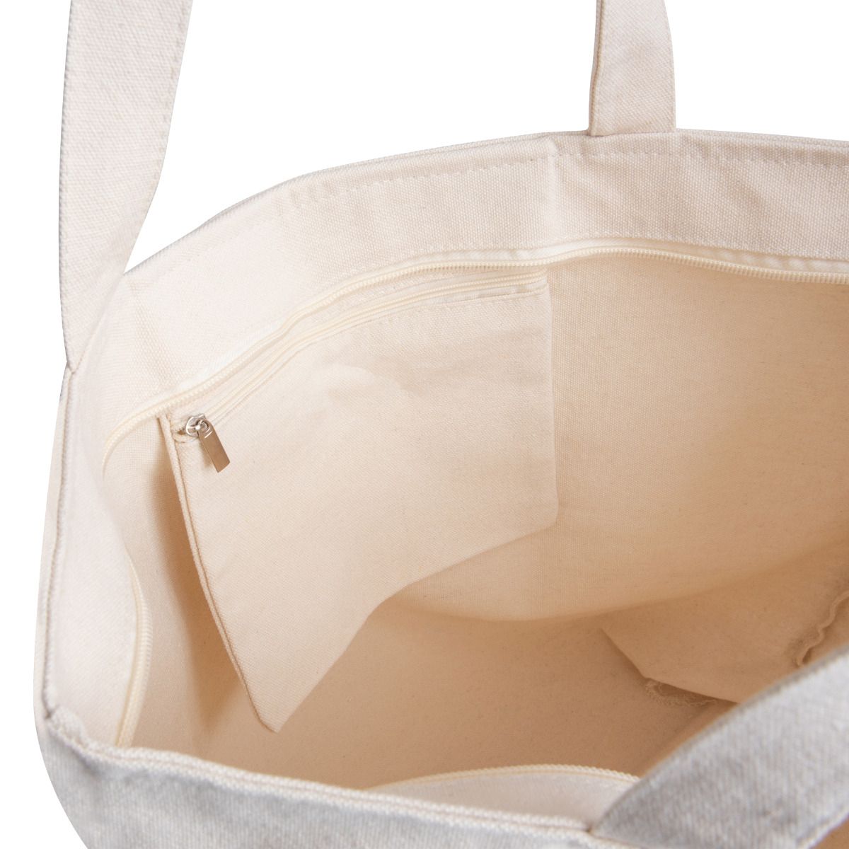 Chillin’ with Coffee and Chapters Jumbo Zippered Tote Bag - Natural